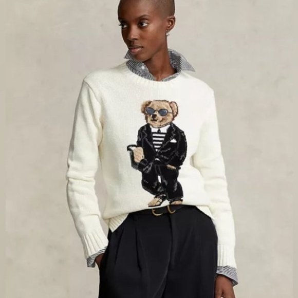 Polo Ralph Lauren Sweaters - NEW Polo Ralph Lauren Polo Bear Cotton-Blend Sweater | size L
